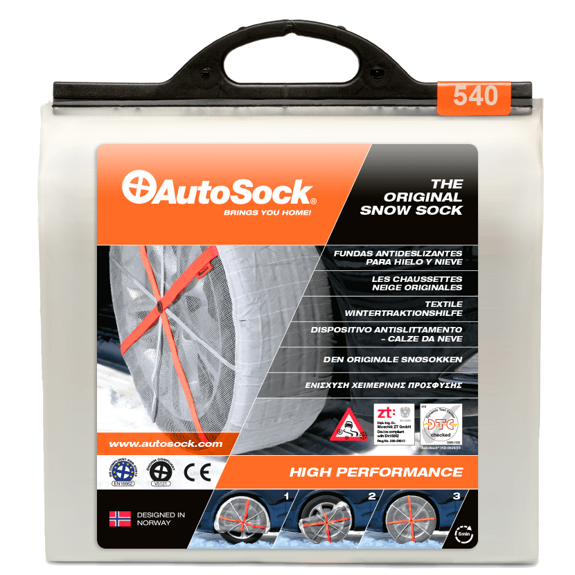 Embalaje del producto AutoSock HP 540 HP540 para turismos y vehículos comerciales ligeros (vista frontal)