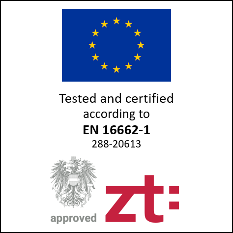 Logo AutoSock está probado y certificado por la norma europea EN16662-1